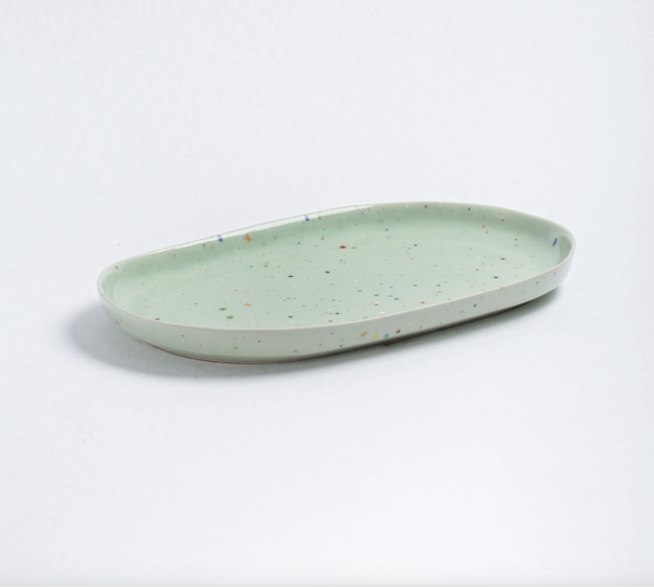 New Party Oval Tray Green